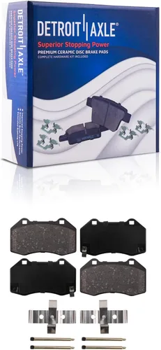 Miniatura 6 de Detroit Axle - Kit de freno delantero para Chevy Cobalt 2009-2010 2009-2010 HHR Rotores de freno ranurados perforados Reemplazo de pastillas