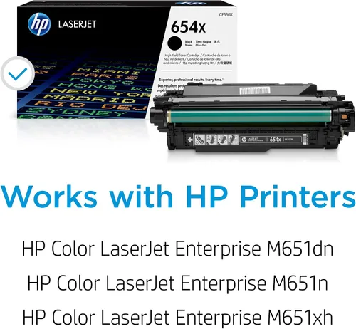 Miniatura 2 de HP Cartucho de tóner negro de alto rendimiento 654X Funciona Color LaserJet Enterprise M651 Series CF330X