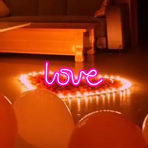Miniatura 3 de Letrero de neón de amor para dormitorio, USB o batería, luz de neón para pared, luz de neón LED como letreros de pared de neón para niñas, letrero