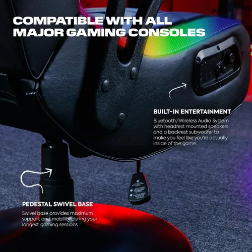 Miniatura 5 de X Rocker PC Computer Gaming Desk Chair, Built-in Audio, College Dorm Essentials for Guys and Girls, Bedroom, Dorm Room Essentials, Foldable, Gifts