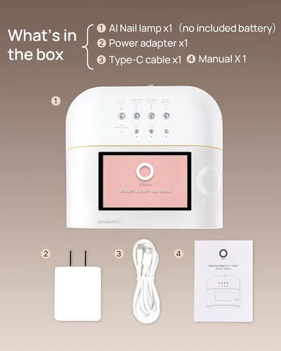Miniatura 8 de Lámpara de uñas LED UV para uñas de gel – O NAIL AI Smart Precision Scan reduce la exposición a los rayos UV, secador de uñas de 109 LED