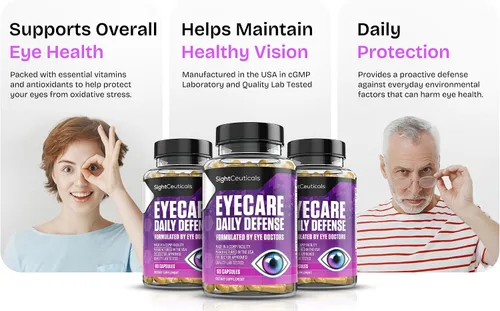 Miniatura 2 de Eyecare Daily Defense Eye Vitamin Doctor formulado con luteína, zeaxantina, astaxantina, fabricado en los Estados Unidos, sin lácteos y soja, sin