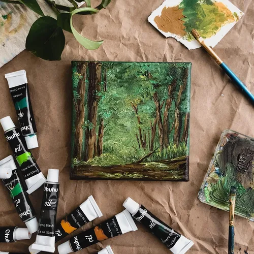 Miniatura 6 de Ohuhu Juego de pintura al óleo, 36 colores a base de aceite, 0.4 fl oz/0.42 oz x 36 tubos no tóxicos, suministros para pintura al óleo para lienzo