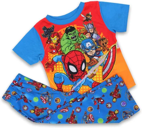 Miniatura 7 de Super Hero Adventures Avengers - Conjunto de pijama de 2 piezas para niños pequeños