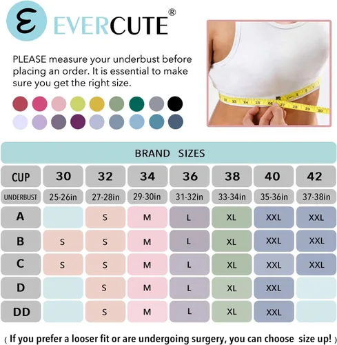 Miniatura 6 de Evercute - Brasier deportivo para mujer, con relleno, tirantes cruzados y sin costuras, brasier de soporte medio para alto impacto, ideal para yoga