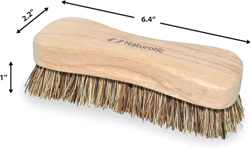 Miniatura 2 de Juego de cepillos de madera totalmente natural Mango de madera Cepillo de cerdas Palmyra para limpieza Productos de limpieza ecológicos