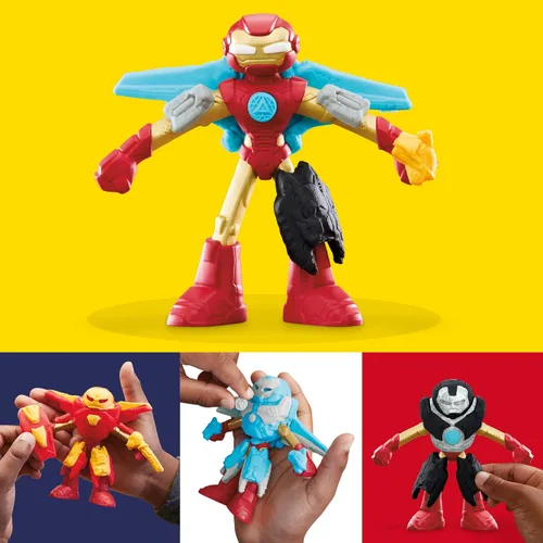 Miniatura 3 de Play-Doh Marvel Iron Man Armor Maker Lab Juego de Juguetes con Luces y Sonidos, Figura de Acción Personalizable, Juguetes de Imaginación para Niños