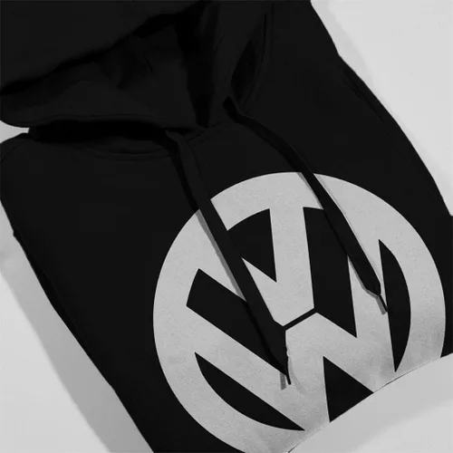 Miniatura 4 de Volkswagen Sudadera negra con capucha para hombre con logotipo clásico de VW