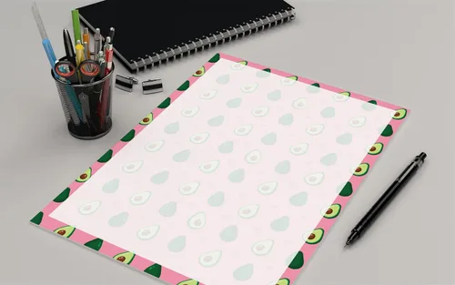 Miniatura 2 de Papelería de Aguacate - 8.5 x 11-60 Hojas de membrete - Papel de Receta - Papel de Receta (Avocado)