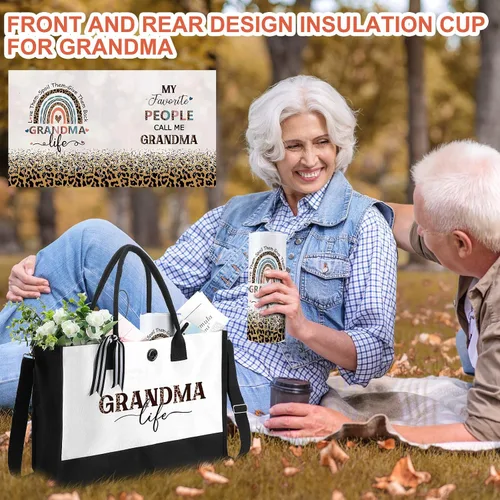 Miniatura 54 de Silkfly Set de 3 piezas de la mejor abuela del mundo para mujeres, regalos de cumpleaños, día de la madre, regalo de cumpleaños, vaso de acero