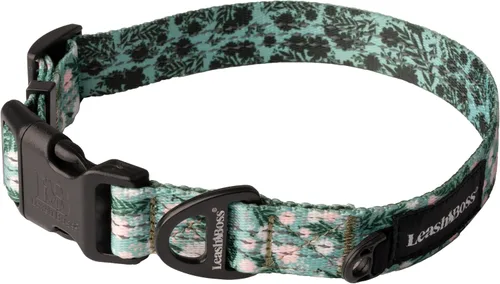 Miniatura 5 de Leash Boss Collar reflectante ajustable para perro, hebilla de liberación rápida y ribetes e hilos reflectantes para perros pequeños, medianos