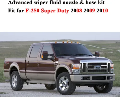 Miniatura 3 de 7C3Z-17K605-A Kit de manguera de boquilla de líquido de limpiaparabrisas para Ford Super Duty F-250 F-350 F-450 F-550 F-550 Boquillas de chorro