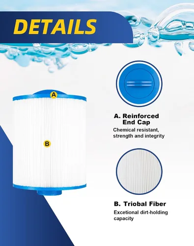 Miniatura 4 de ZOTEE Filtro de spa que reemplaza a balnearios artesianos, Unicel 6CH-502, Filbur FC-0311, PAS50SV-F2M, PAS50, Master Deluxe M60506, Excel XLS-604