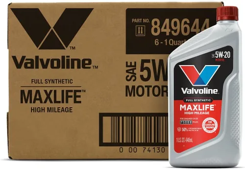 Miniatura 78 de Valvoline - Aceite de motor de mezcla sintética SAE 10W-40 de alto millaje, con MaxLife Technology, 5 cuartos de galón