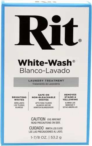 Tinte concentrado multiusos Rit en polvo multipaquetes para ropa, decoración y manualidades, color blanco lavado (1 paquete),