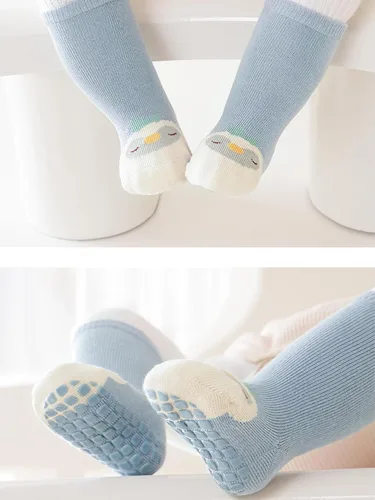 Miniatura 9 de Calcetines antideslizantes para bebés, calcetines de dibujos animados antideslizantes con puños para niñas, niños y recién nacidos, 6 pares
