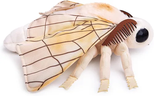 Animal de peluche de polilla de seda de simulación, polilla de seda realista, animal de insecto de 10 pulgadas, lindo regalo para niños, juguete de