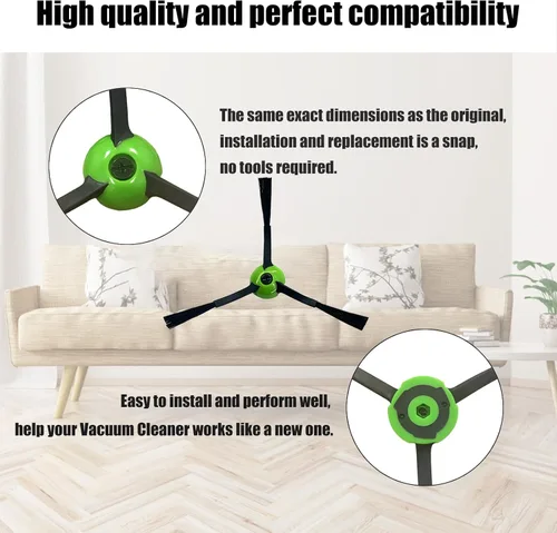Miniatura 3 de Paquete de 12 cepillos de barrido de bordes de repuesto para iRobot Roomba e, i y j Series todos los modelos i3, i3+, i4, i4+, i6, i6+, i7, i7+, i8