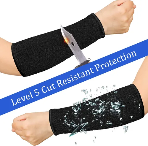 Miniatura 5 de 3 pares de protectores de brazo para piel delgada y moretones, manga de antebrazo resistente a cortes, nivel 5 de protección contra quemaduras