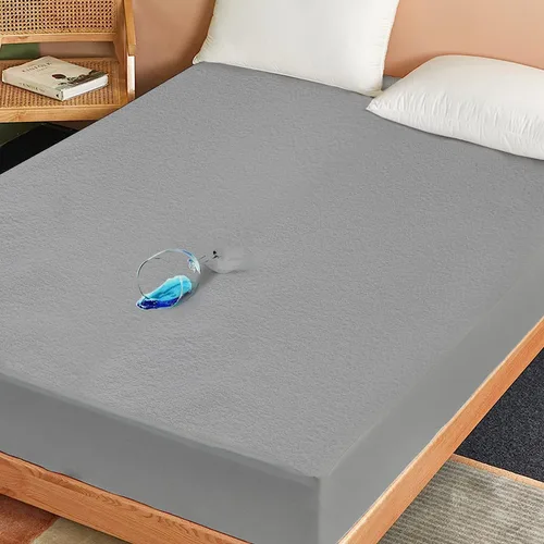 Miniatura 4 de SKY BEDDINGS Protector de colchón impermeable de tamaño individual, funda de colchón de rizo de alta calidad, ultrasuave, transpirable, sin ruido