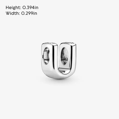 Miniatura 71 de Colgante de plata de ley 925 con letra PANDORA