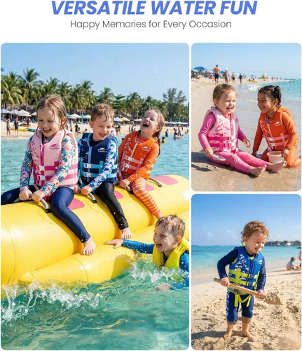 Miniatura 5 de Gogokids Chaleco de natación para niños, flotadores para bebés – Chaleco de flotabilidad para niños y niñas para piscina y playa, para niños de 2 a
