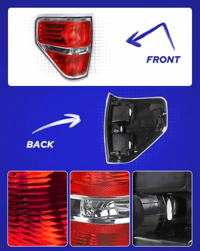 Miniatura 5 de AUTOONE F150 - Conjunto de luces traseras de repuesto para Ford F-150 2009 2010 2011 2012 2013 2014 Ford F-150 lado del conductor (LH)