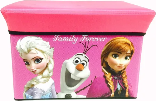 Miniatura 2 de Frozen. Princess Elsa Anna & Olaf - Caja de almacenamiento plegable y taburete (rosa intenso)