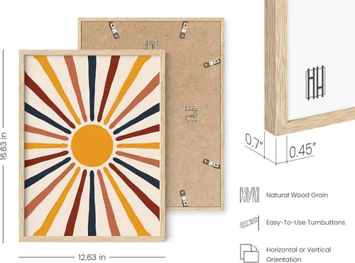 Miniatura 3 de HAUS AND HUES Arte de pared moderno de mediados de siglo, póster e impresiones de sol bohemio, arte de pared moderno de mediados de siglo, impresión