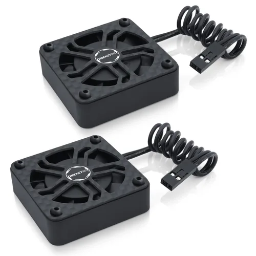 Miniatura 8 de Ventiladores de refrigeración RC de 16000 RPM, ventiladores de refrigeración de motor de coche dual de 1.575 in con disipador de calor de metal