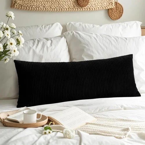 Miniatura 122 de Artscope Fundas de Almohada de Pana a Rayas Acogedoras Súper Suaves Decorativas Cuadradas Fundas de Cojín para Sofá Sillón Dormitorio Decoración
