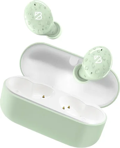 Miniatura 10 de Tempo 30 Auriculares inalámbricos con sonido premium, auriculares Bluetooth para mujeres y hombres, auriculares dorados con micrófono, IPX7 a prueba