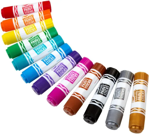 Miniatura 6 de Crayola Barras de pintura de secado rápido (12 quilates), juego de pintura lavable para niños, suministros de arte y manualidades, multisuperficie