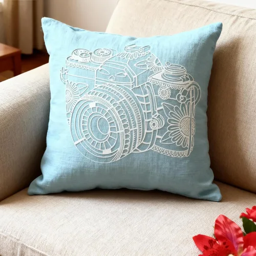 Miniatura 3 de TIAMECH Plantilla de cámara 3D reutilizable A4 para pintar, plantilla de capas de cámara digital de mandala, arte de pared de bricolaje, muebles