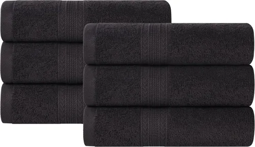 Miniatura 82 de Superior Juego de 6 toallas de mano de algodón ecológico, toallas pequeñas para spa, hotel, baño de invitados, cocina, secado rápido, suave