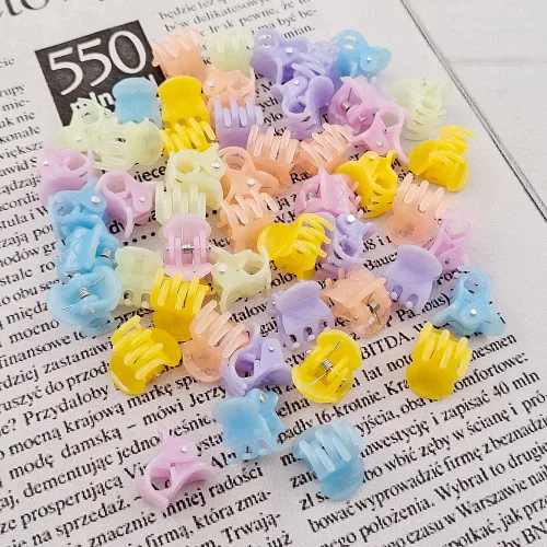 Miniatura 4 de 50 pinzas para el cabello, pinzas multifunción de agarre fuerte para el cabello, color gelatina Color Jelly