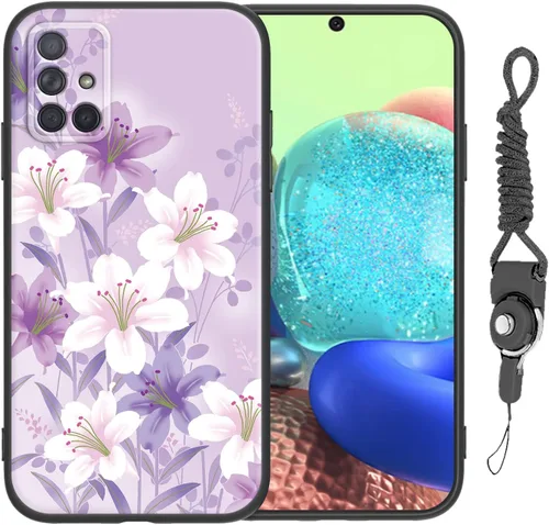 Miniatura 63 de Funda para Galaxy A51 5G (no compatible con la versión A51 4G) con correa de cordón, para niñas y mujeres, diseño lindo de anime, funda de silicona