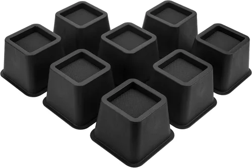 Miniatura 9 de BTSD-home Elevadores de cama de 4 pulgadas, resistentes, ajustables, de gran tamaño, elevadores de cama y muebles para dormitorio, sofá, cama, 4