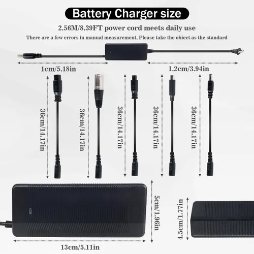 Miniatura 4 de Cargador universal 5 en 1 de repuesto para batería de litio de 36 V 10S, batería de litio universal de repuesto rápido, compatible con Razor