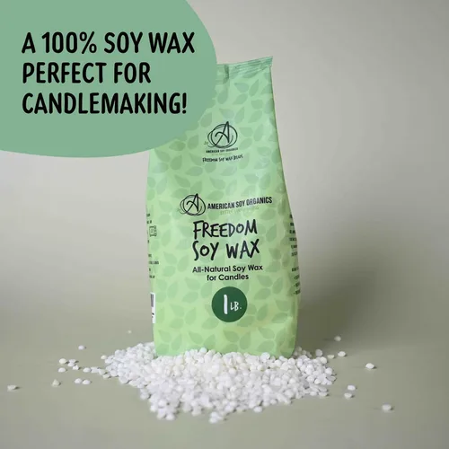 Miniatura 4 de American Soy Organics - Cuentas de cera de soja Freedom de 1 libra para hacer velas - Cuentas de cera para microondas - Suministros prémium