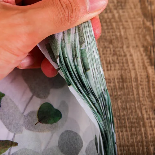 Miniatura 7 de 100 hojas de papel de seda de eucalipto reciclable vegetación botánica bolsa de embalaje para bodas, cumpleaños, duchas, manualidades, decoración