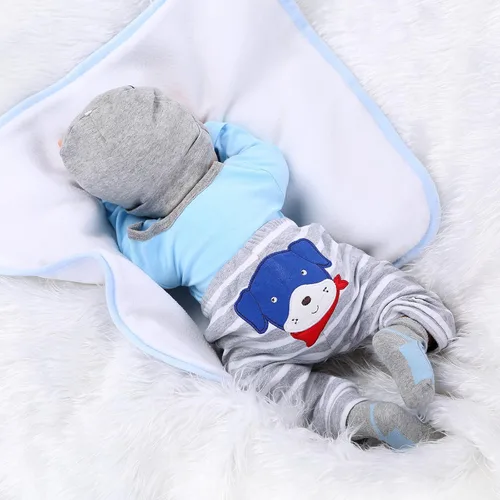 Miniatura 6 de iCradle Muñeca realista de 18 pulgadas y 17.7 in Reborn Baby Doll de silicona suave para niños de 3 años en adelante