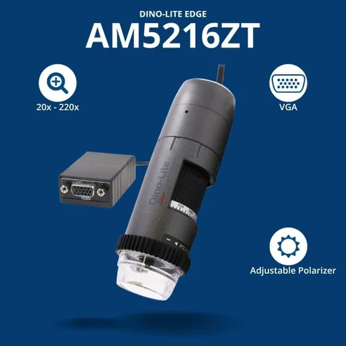 Miniatura 2 de Dino-Lite VGA AM5216ZT, microscopio polarizado 720p, 20x-220x