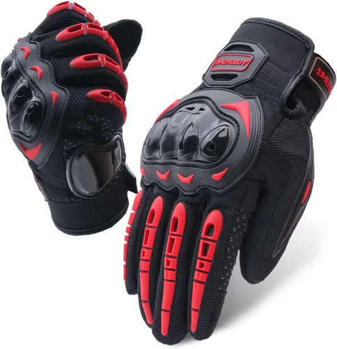 Miniatura 10 de Guantes de Motocicleta con Pantalla Táctil de Dedo Completo Guantes de Equitación con Protección de Nudillos para Hombres y Mujeres para Conducción
