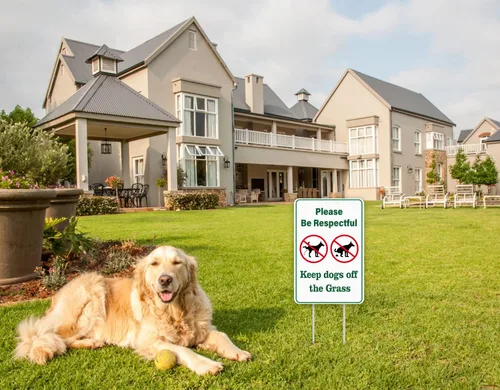 Miniatura 6 de WhatSign Letrero de perro con estacas de doble cara de 8 x 12 pulgadas, con estacas "Please Pick Up After Your Dog