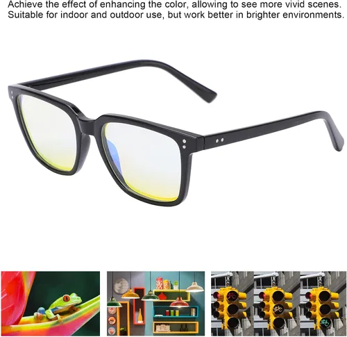 Miniatura 2 de Lentes de corrección de daltonismo, lentes de daltonismo rojo-verde, marco completo, universales para hombres y mujeres, revestimiento especial