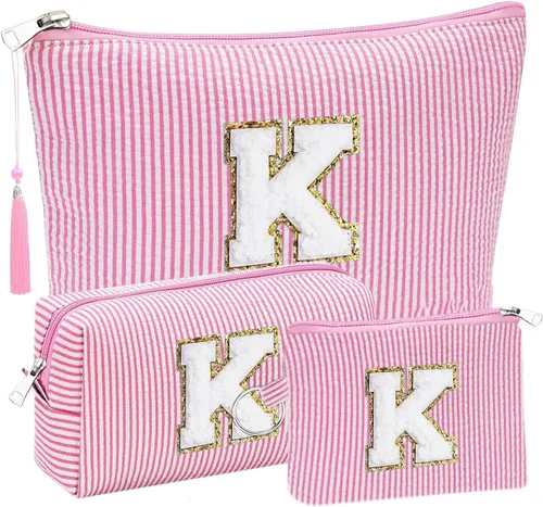 Miniatura 47 de Regalos Iniciales Bolsitas de Cosméticos de Viaje Juegos para Cartera, 3pcs Bolsitas Stoney Clover Dupes Bolsa de Maquillaje, Juego de Bolsas