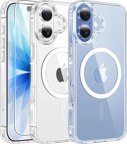 Miniatura 288 de FNTCASE Funda para iPhone 13 Pro-Max: Fundas magnéticas transparentes compatibles con Magsafe Slim anti amarillamiento protección contra caídas