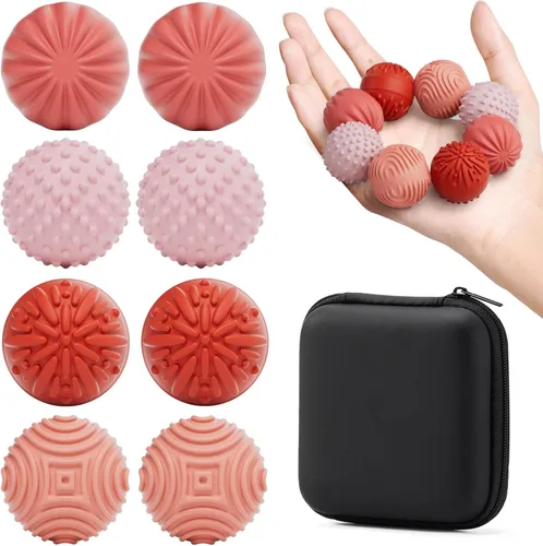 Miniatura 14 de luckdoor Bolas Magnéticas de Silicona Fidget para Adultos y Adolescentes, 4PCS Juguetes Sensoriales para Aliviar el Estrés para Autismo TDAH Verde