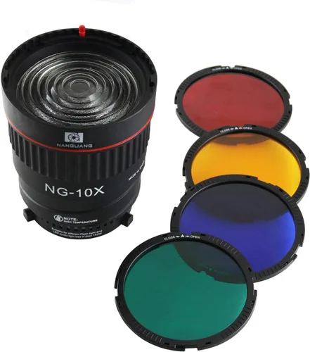 EXMAX NG-10X Fresnel Adaptador de enfoque de lente Fresnel Spot S-Mount Adaptador Accesorio 10-40° 5X Lente de enfoque más brillante Ajustar para